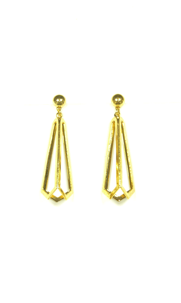 Gold statement earrings